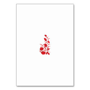 Tarjeta De Mesa Rosa Madder, diseño floral de Thunderbird