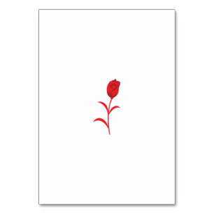 Tarjeta De Mesa Rosa Madder, Lava Red, diseño floral