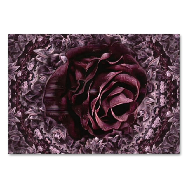 Tarjeta De Mesa Rosa Mandala (Anverso)