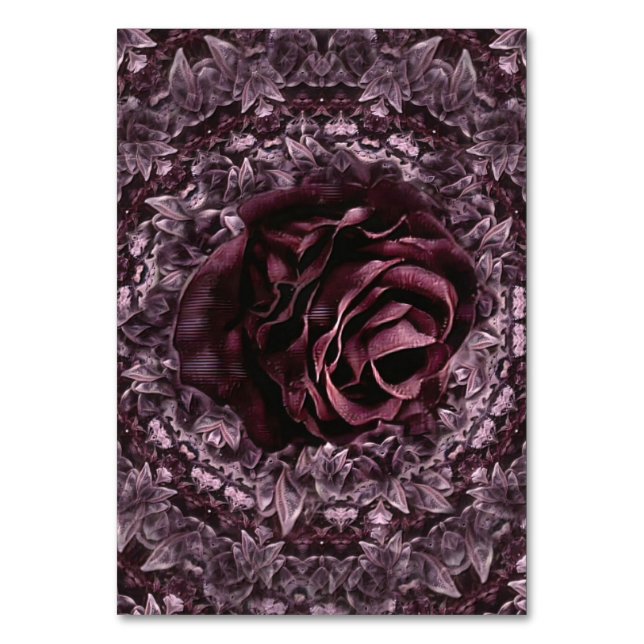 Tarjeta De Mesa Rosa Mandala (Anverso)