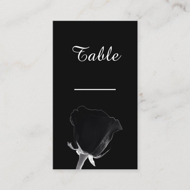 Tarjeta de mesa Rosa Noire (Anverso)