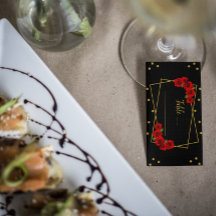 Rosa Roja Negro y Quinceañera de oro