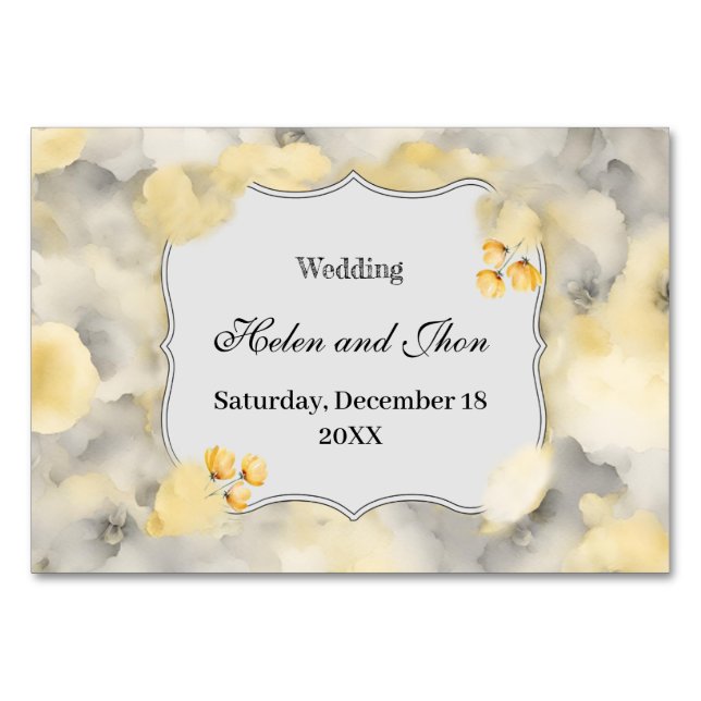 Tarjeta De Mesa Rosas amarillas (Anverso)