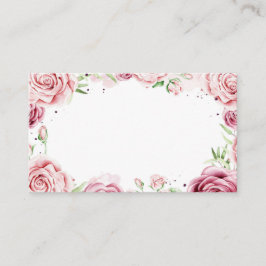Tarjeta De Mesa Rosas de acuarela rosa marco boda