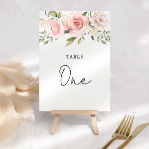 Tarjeta De Mesa Rosas de rubor