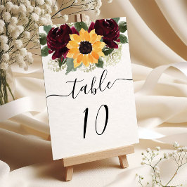 Tarjeta De Mesa Rosas del girasol Boda ruso