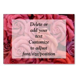 Tarjeta De Mesa Rosas florales rosas