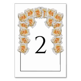 Tarjeta De Mesa Rosas naranjas Boda Número de tabla