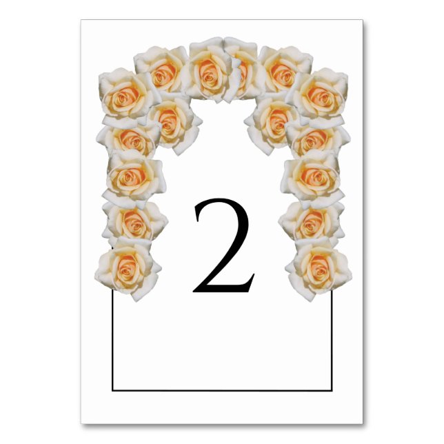 Tarjeta De Mesa Rosas naranjas Boda Número de tabla (Reverso)