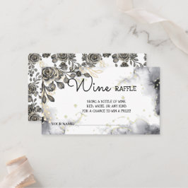 Tarjeta De Mesa Rosas negros veneran a la ducha de novias