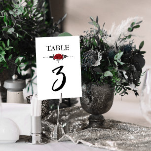 Tarjeta De Mesa Rosas rojas románticas entrelazadas