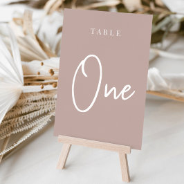Tarjeta De Mesa Rose Taupe Hand Scripted Table ONE