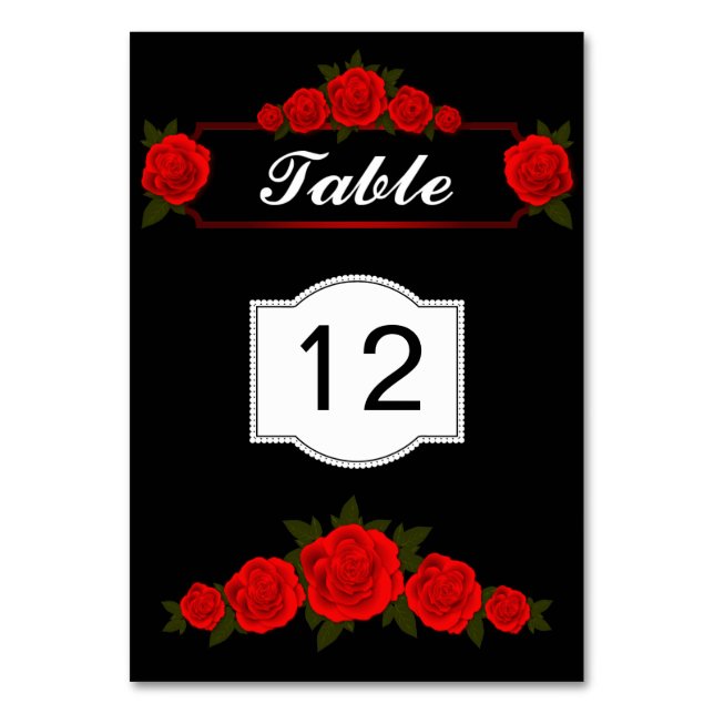Tarjeta De Mesa Roses rojos (Anverso)