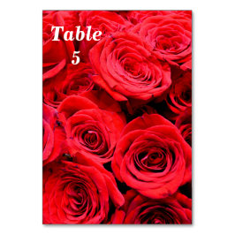Tarjeta De Mesa Roses rojos