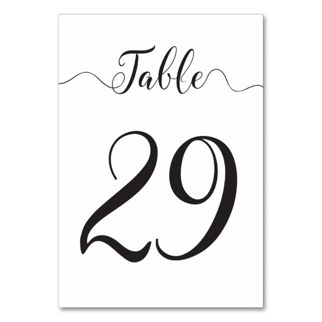 Tarjeta De Mesa Rótulo de tabla boda (Anverso)