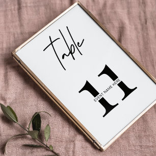Tarjeta De Mesa Rótulo mínimo de la tabla de recepción de negocios