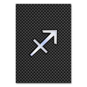 Tarjeta De Mesa Rótulo Sagittarius Zodiac Impresión de fibra de ca