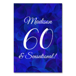Tarjeta De Mesa Royal Blue 60 y fiesta de cumpleaños sensacional