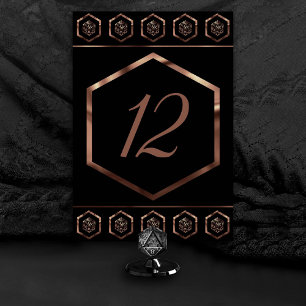 Tarjeta De Mesa RPG Dice   Papel de cobre Fantasía Retro Tabletop 