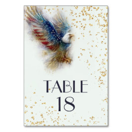 Tarjeta De Mesa RSVP Bald Eagle Patriotic USA Semiquincentennial