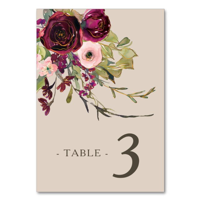 Tarjeta De Mesa RSVP de boda de rosas rojas rojas (Anverso)