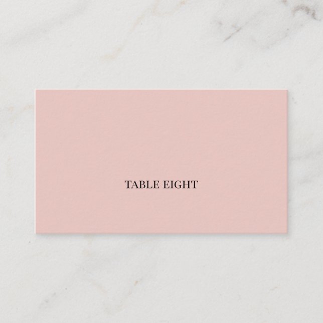 Tarjeta De Mesa Rubor con Fuente Moderna Negra (Anverso)