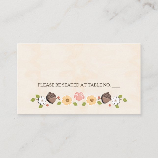 Tarjeta De Mesa Rubor String de Luces Rustic Fall Place (Plaza de  (Anverso)