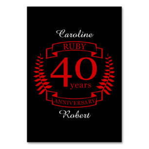 Tarjeta De Mesa RUBY 4.0 Boda