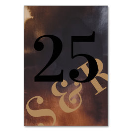 Tarjeta De Mesa Rust Art Gran Monograma Moderno Negrita Simple Bod