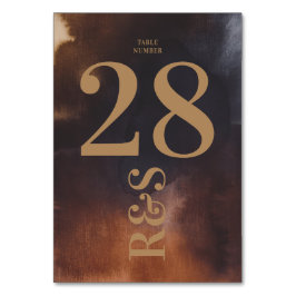 Tarjeta De Mesa Rust Art Gran Monograma Moderno Negrita Simple Bod