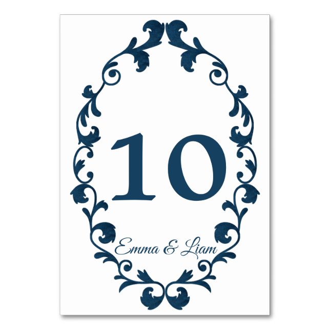 Tarjeta De Mesa Rustic Mexican Wedding Table Number Card (Anverso)