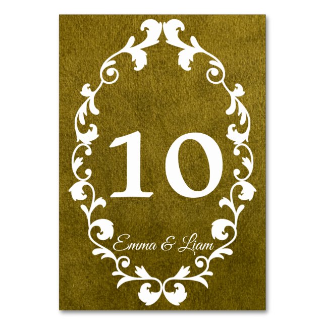 Tarjeta De Mesa Rustic Mexican Wedding Table Number Card (Anverso)