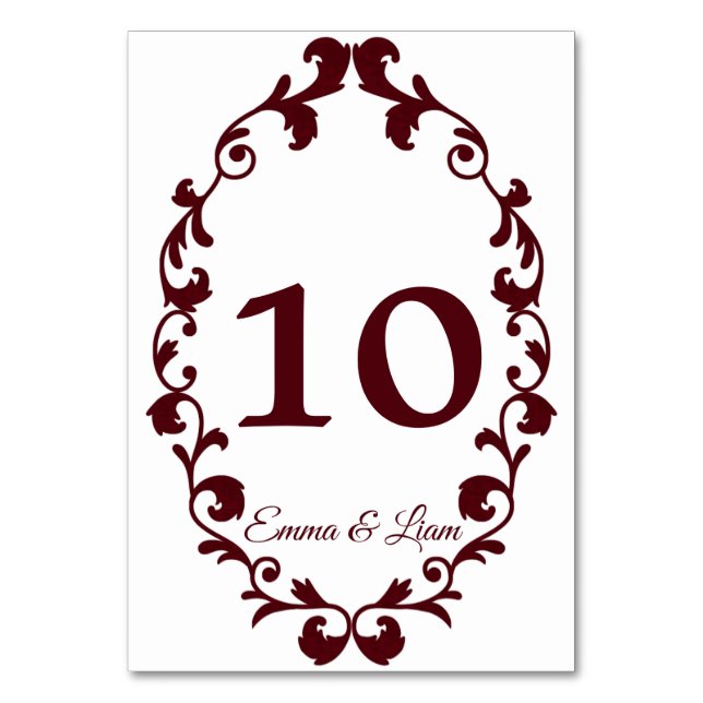 Tarjeta De Mesa Rustic Mexican Wedding Table Number Card (Anverso)