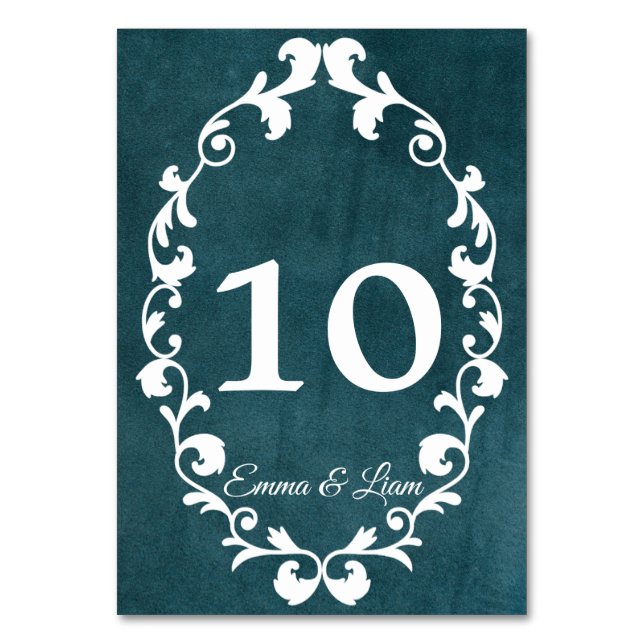 Tarjeta De Mesa Rustic Mexican Wedding Table Number Card (Anverso)