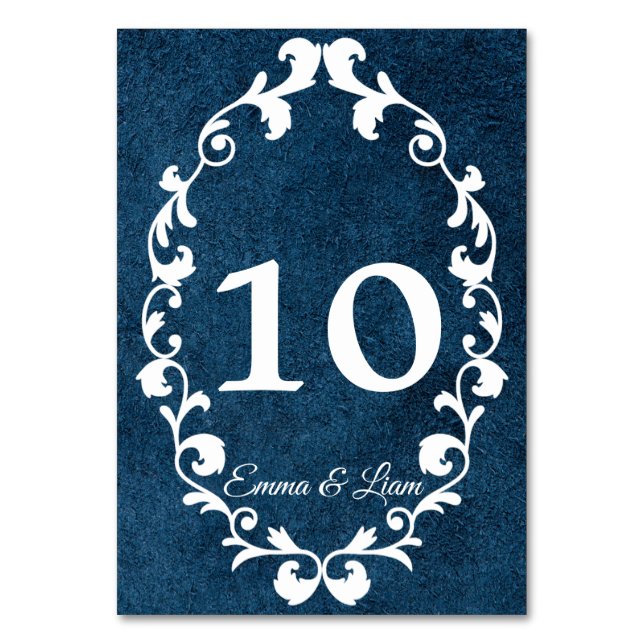 Tarjeta De Mesa Rustic Mexican Wedding Table Number Card (Anverso)