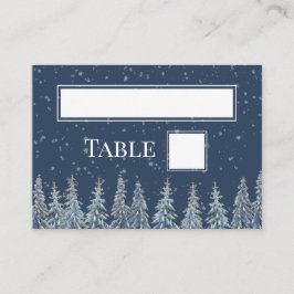 Tarjeta De Mesa Rustic Winter Forest Wedding Place Setting Cards