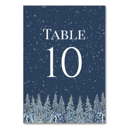 Tarjeta De Mesa Rustic Winter Forest Wedding Table Number Cards