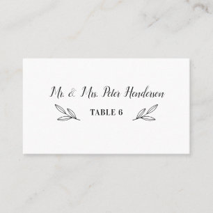 Tarjeta De Mesa Rústica Rústica Nombre de guión/Tarjeta de acompañ