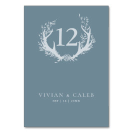 Tarjeta De Mesa Rústicas anhelas con flor | BODA