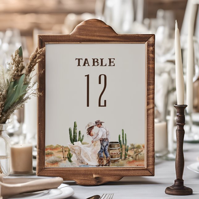 Tarjeta De Mesa Rústico Boda de Rancho Occidental (Subido por el creador)