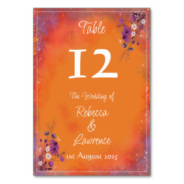 Tarjeta De Mesa Saffron Sky Wildflowers