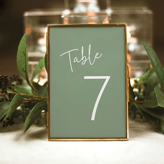 Tarjeta De Mesa Sage de escritura moderna Oh Baby Simple Baby Show (Subido por el creador)