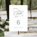 Tarjeta De Mesa Sage Green Elegant Classy Calligraphy Boda<br><div class="desc">Romántico y elegante número de tabla boda de caligrafía rápida. Para una personalización más avanzada de este diseño,  haga clic en el BOTÓN HERRAMIENTA DE DISEÑO AZUL de arriba.</div>