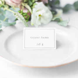 Tarjeta De Mesa Sage Green Modern Elegant Wedding Escort Card