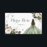 Tarjeta De Mesa Sage Green Rubor Chica Sweet 16th Birthday<br><div class="desc">Sage Green Rubor Chica Sweet 16th Birthday Place Card</div>