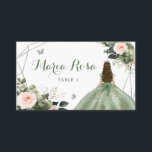 Tarjeta De Mesa Sage Green Rubor Chica Sweet 16th Birthday<br><div class="desc">Sage Green Rubor Chica Sweet 16th Birthday Place Card</div>