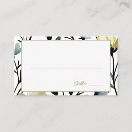 Tarjeta De Mesa Sage Green & Soft Yellow Botanical Wedding