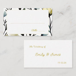 Tarjeta De Mesa Sage Green & Soft Yellow Botanical Wedding