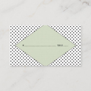 Tarjeta De Mesa Sage Modern Polka Dots Boda Place Cards