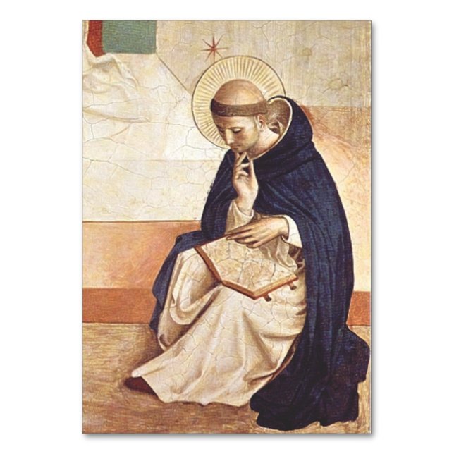 Tarjeta De Mesa Saint Dominic de Guzman por Fra Angelico (Anverso)